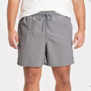 Goodfellow & Co Swim Trunks Mens Size 2XL Gray Drawstring Waist Quick Dry